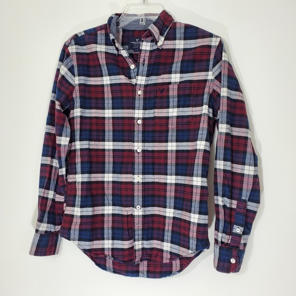 American Eagle Plaid Shirt, Size Small - Picture 10 of 10